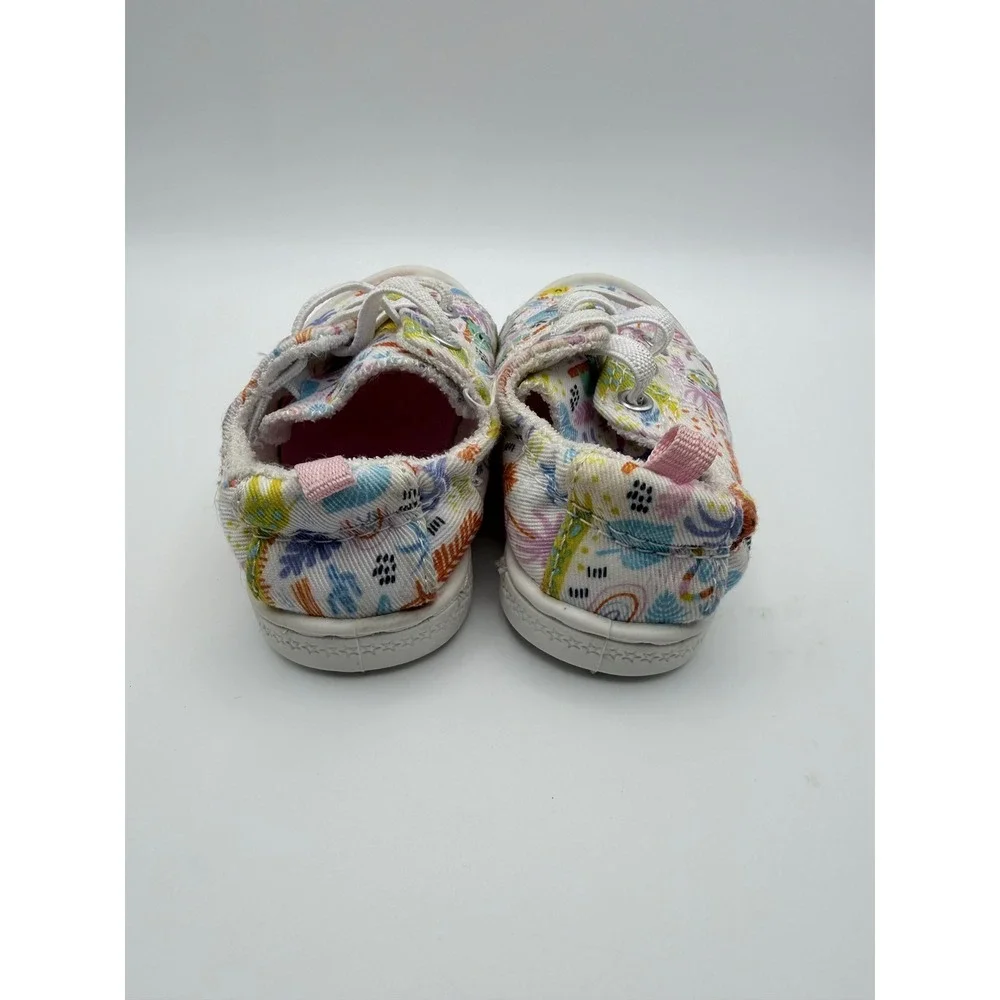 Wonder Nation Baby Toddler Girl Size 3 Floral Canvas‎ Sneakers Shoes